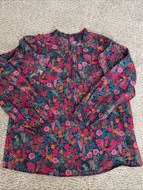 J. Crew Liberty Fabric Top L